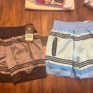 Eye Black and Blue Mesh Shorts Set